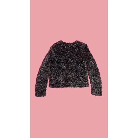 1998 MICHAEL SIMON NY New York Shag, Fuzzy, Cozy Button Up Cardigan Sweater. S-M - Picture 3 of 7